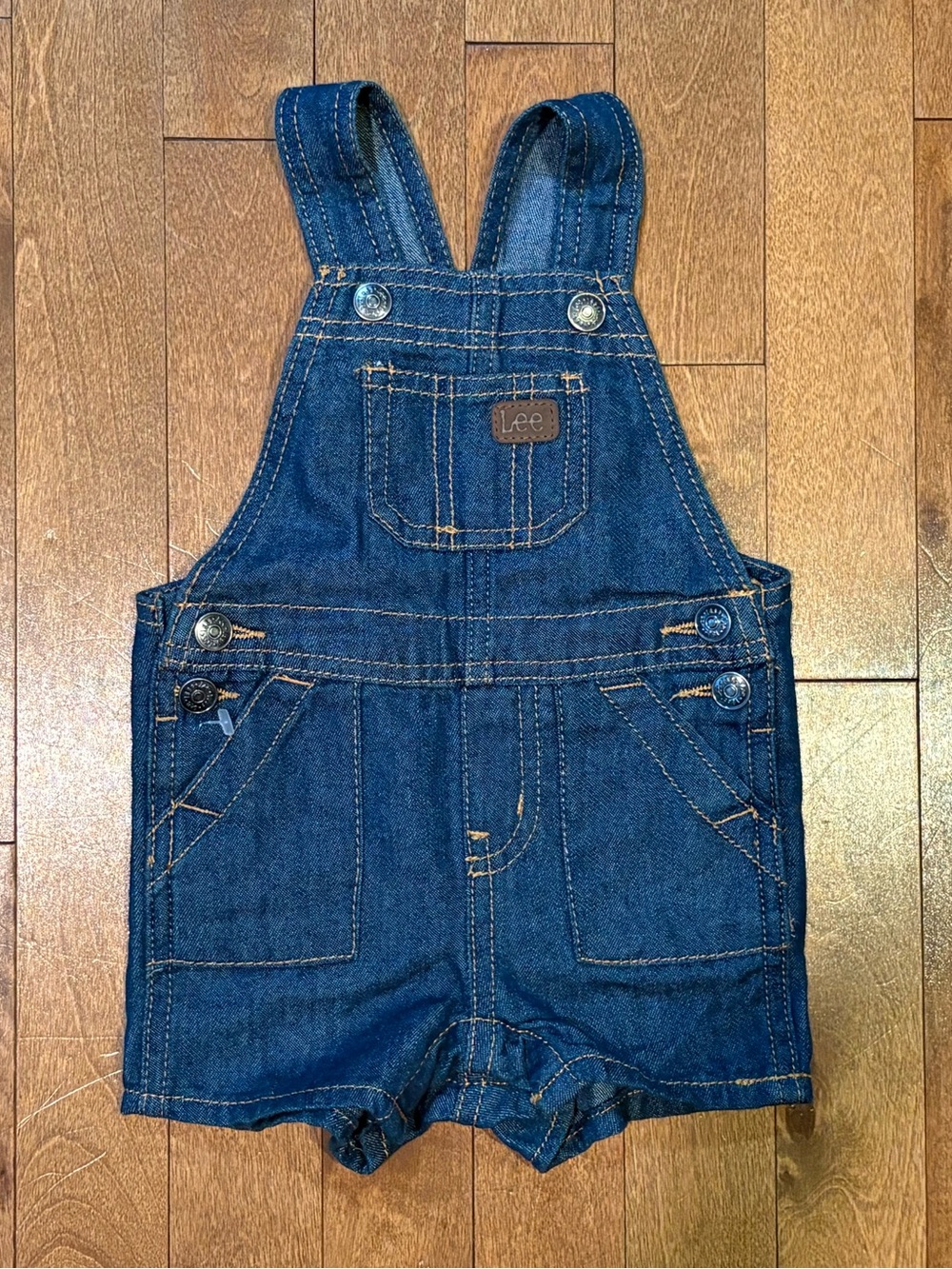 Lee Dark Blue Denim Short Overalls 3-6 months for  babies